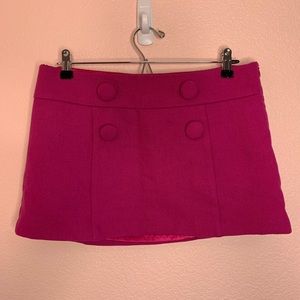 Guess Hot Pink Wool Mini Skirt